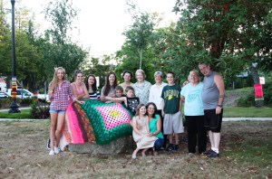 Yarnbombing for Lunches crew (most of of anyway).